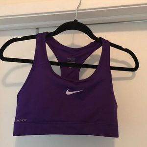 Purple Nike Pro Spirts Bra